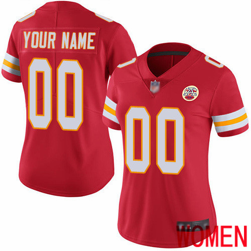 Women Kansas City Chiefs Customized Red Team Color Vapor Untouchable Custom Limited Football Jersey